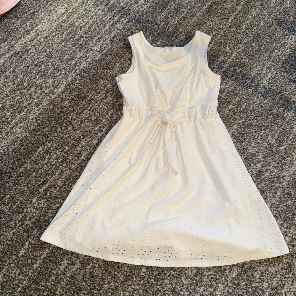 Paper Doll Cream Eyelet Casual Dress